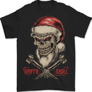 Christmas Santa Skull Heavy Metal Biker Xmas Mens T-Shirt 100% Cotton BLACK