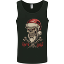 Christmas Santa Skull Heavy Metal Biker Xmas Mens Vest Tank Top Black