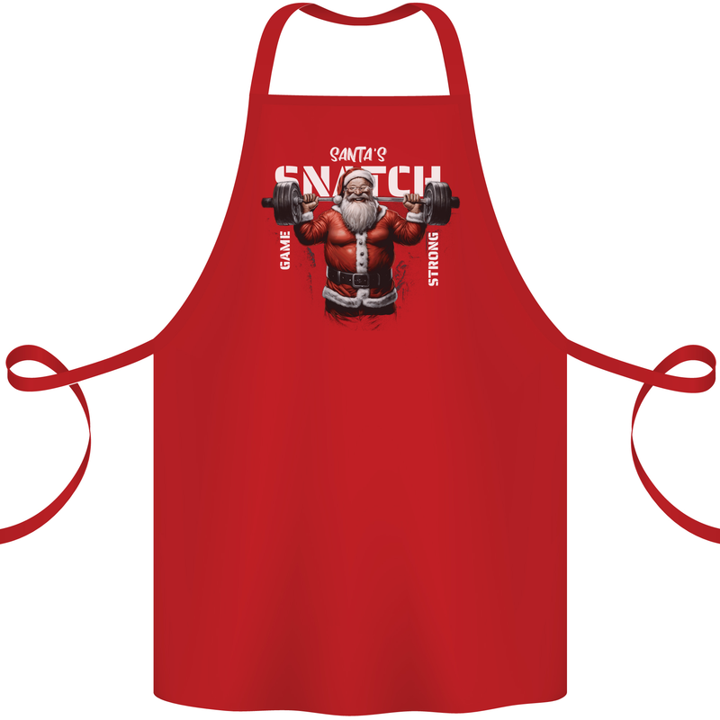 Christmas Santa Snatch Xmas Gym Training Cotton Apron 100% Organic Red