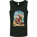 Christmas Santa With Surfboard Xmas Surfing Mens Vest Tank Top Black