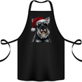 Christmas Schnauzer Dog Xmas Hat Cotton Apron 100% Organic Black