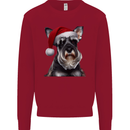 Christmas Schnauzer Dog Xmas Hat Kids Sweatshirt Jumper Red