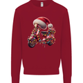 Christmas Scooter Xmas Hat MOD Moped Kids Sweatshirt Jumper Red