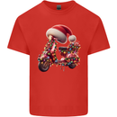 Christmas Scooter Xmas Hat MOD Moped Kids T-Shirt Childrens Red