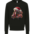 Christmas Scooter Xmas Hat MOD Moped Mens Sweatshirt Jumper Black