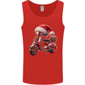 Christmas Scooter Xmas Hat MOD Moped Mens Vest Tank Top Red