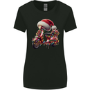 Christmas Scooter Xmas Hat MOD Moped Womens Wider Cut T-Shirt Black