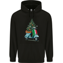 Christmas Scooter Xmas MOD Moped Childrens Kids Hoodie Black