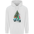 Christmas Scooter Xmas MOD Moped Childrens Kids Hoodie White