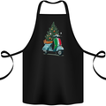 Christmas Scooter Xmas MOD Moped Cotton Apron 100% Organic Black