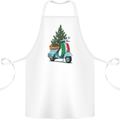 Christmas Scooter Xmas MOD Moped Cotton Apron 100% Organic White