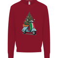 Christmas Scooter Xmas MOD Moped Kids Sweatshirt Jumper Red