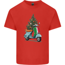 Christmas Scooter Xmas MOD Moped Kids T-Shirt Childrens Red