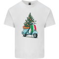 Christmas Scooter Xmas MOD Moped Kids T-Shirt Childrens White