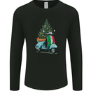 Christmas Scooter Xmas MOD Moped Mens Long Sleeve T-Shirt Black