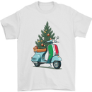 Christmas Scooter Xmas MOD Moped Mens T-Shirt 100% Cotton White
