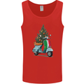 Christmas Scooter Xmas MOD Moped Mens Vest Tank Top Red
