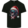 Christmas Scuba Diving Skull Xmas Hat Kids T-Shirt Childrens Black