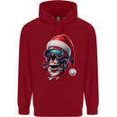 Christmas Scuba Diving Skull Xmas Hat Mens 80% Cotton Hoodie Red