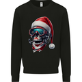 Christmas Scuba Diving Skull Xmas Hat Mens Sweatshirt Jumper Black