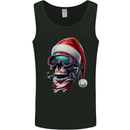 Christmas Scuba Diving Skull Xmas Hat Mens Vest Tank Top Black