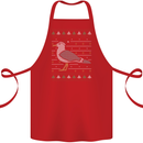 Christmas Seagull Xmas Pigeon Cotton Apron 100% Organic Red
