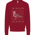 Christmas Seagull Xmas Pigeon Kids Sweatshirt Jumper Red