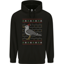 Christmas Seagull Xmas Pigeon Mens 80% Cotton Hoodie Black
