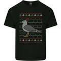 Christmas Seagull Xmas Pigeon Mens Cotton T-Shirt Tee Top Black