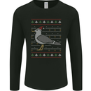 Christmas Seagull Xmas Pigeon Mens Long Sleeve T-Shirt Black