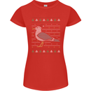 Christmas Seagull Xmas Pigeon Womens Petite Cut T-Shirt Red