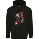 Christmas Skull Sock Xmas Heavy Metal Rock n Roll Childrens Kids Hoodie Black