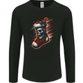 Christmas Skull Sock Xmas Heavy Metal Rock n Roll Mens Long Sleeve T-Shirt Black