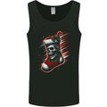 Christmas Skull Sock Xmas Heavy Metal Rock n Roll Mens Vest Tank Top Black
