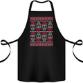 Christmas Skulls Xmas Heavy Metal Rock Music Cotton Apron 100% Organic Black