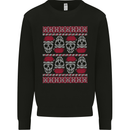 Christmas Skulls Xmas Heavy Metal Rock Music Mens Sweatshirt Jumper Black