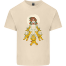 Christmas Sleigh Dogs Mens Cotton T-Shirt Tee Top Natural