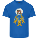Christmas Sleigh Dogs Mens Cotton T-Shirt Tee Top Royal Blue