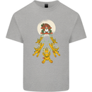 Christmas Sleigh Dogs Mens Cotton T-Shirt Tee Top Sports Grey