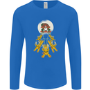 Christmas Sleigh Dogs Mens Long Sleeve T-Shirt Royal Blue