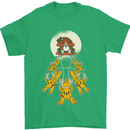 Christmas Sleigh Dogs Mens T-Shirt 100% Cotton Irish Green