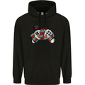 Christmas Snow Video Game Controller Joypad Xmas Childrens Kids Hoodie Black