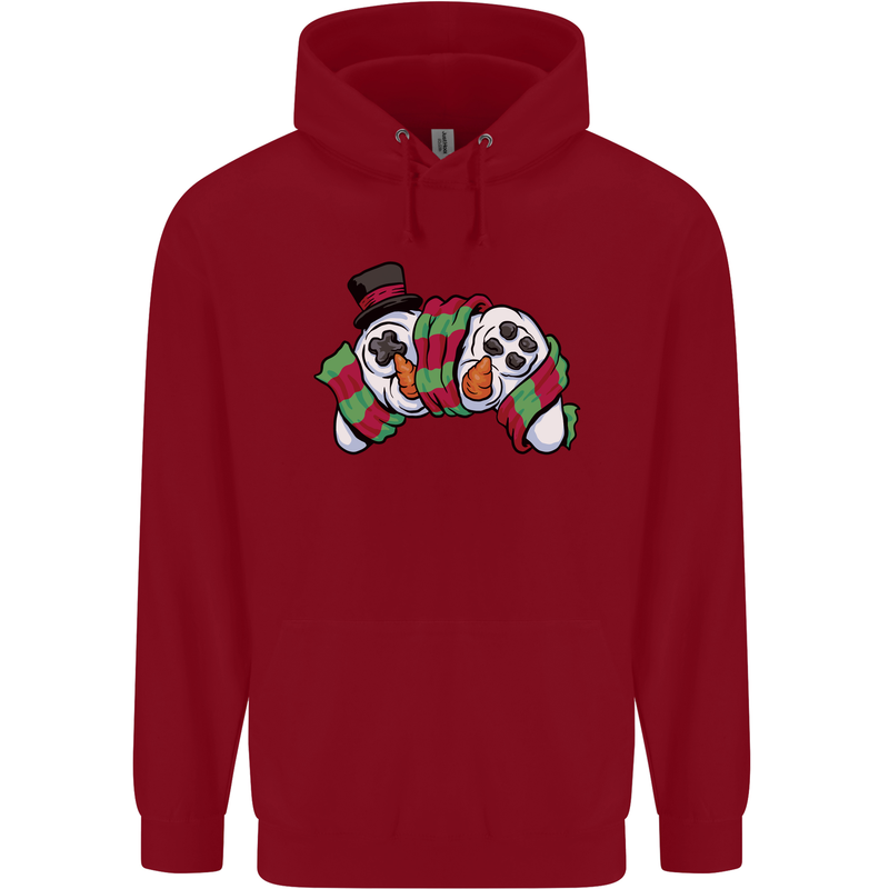 Christmas Snow Video Game Controller Joypad Xmas Childrens Kids Hoodie Red