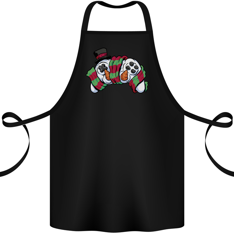 Christmas Snow Video Game Controller Joypad Xmas Cotton Apron 100% Organic Black