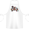 Christmas Snow Video Game Controller Joypad Xmas Cotton Apron 100% Organic White