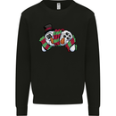 Christmas Snow Video Game Controller Joypad Xmas Kids Sweatshirt Jumper Black