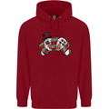 Christmas Snow Video Game Controller Joypad Xmas Mens 80% Cotton Hoodie Red