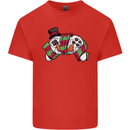 Christmas Snow Video Game Controller Joypad Xmas Mens Cotton T-Shirt Tee Top Red