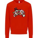 Christmas Snow Video Game Controller Joypad Xmas Mens Sweatshirt Jumper Bright Red