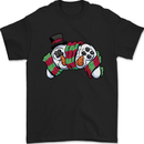 Christmas Snow Video Game Controller Joypad Xmas Mens T-Shirt 100% Cotton Black